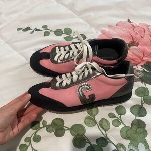 Coach Pink and Black Athletic Shoes